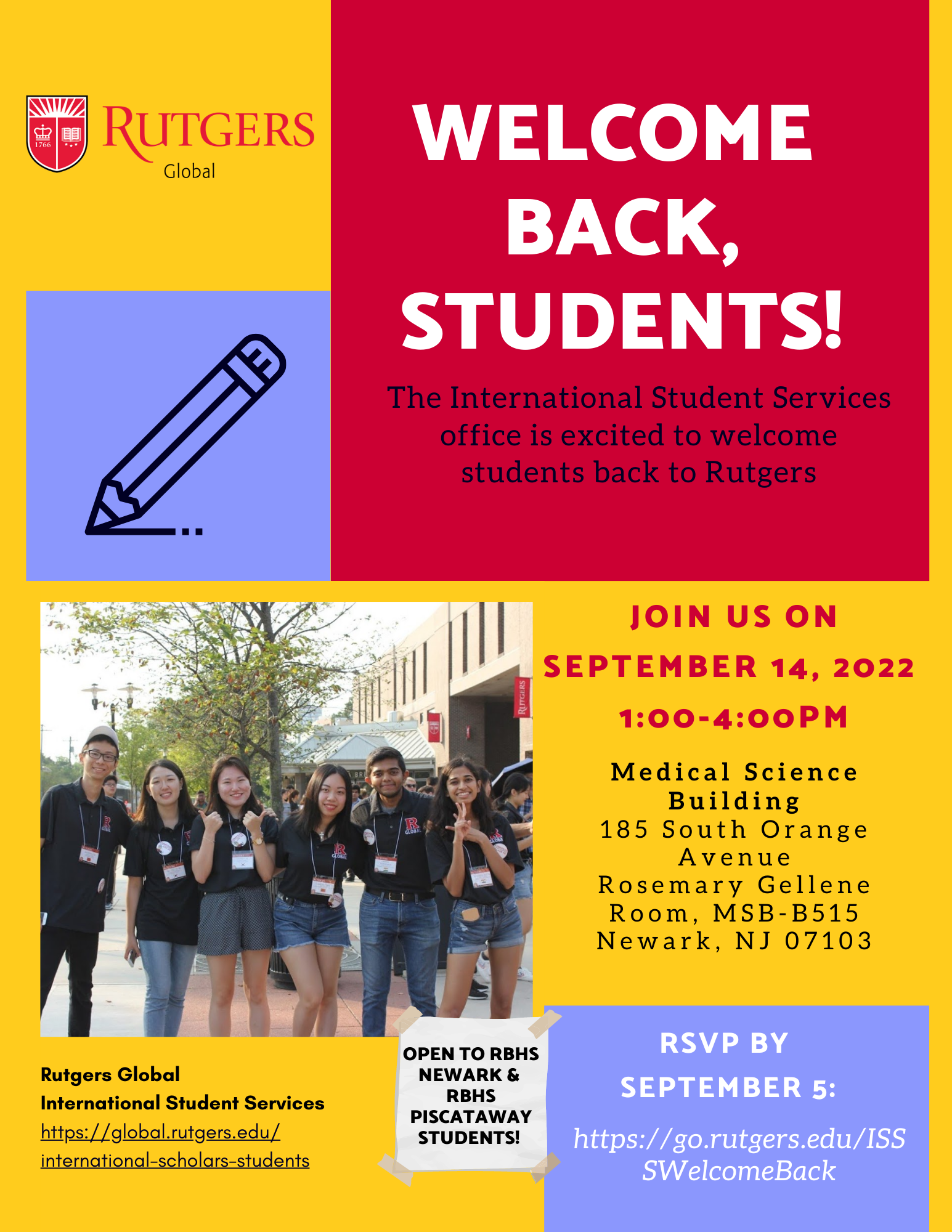 RBHS Back Event for Students Rutgers